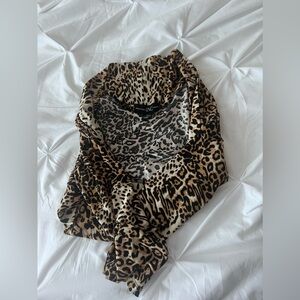 Leopard print y2k  cropped cardigan